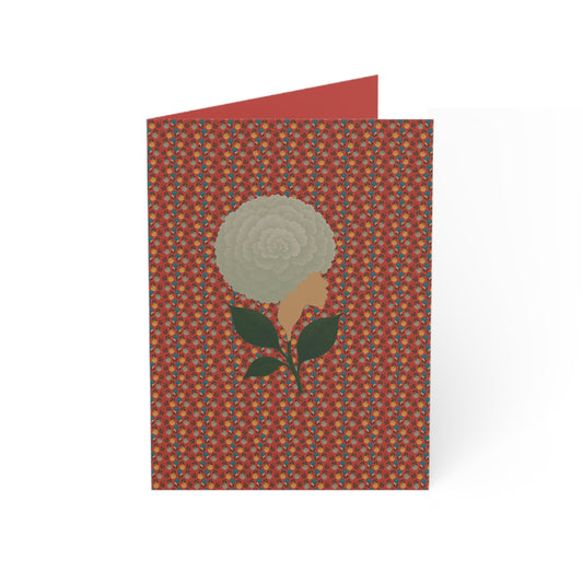 Afro Flowers Greeting Cards Red & Green (1, 10, 30, and 50pcs)