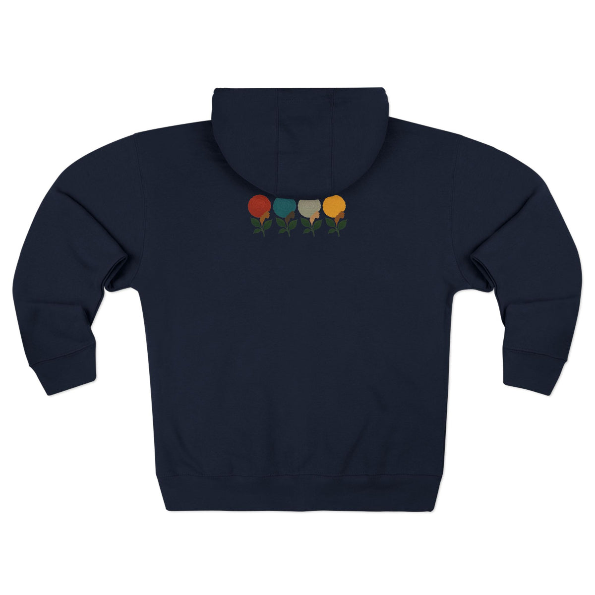Afro Flowers Unisex Zip Hoodie