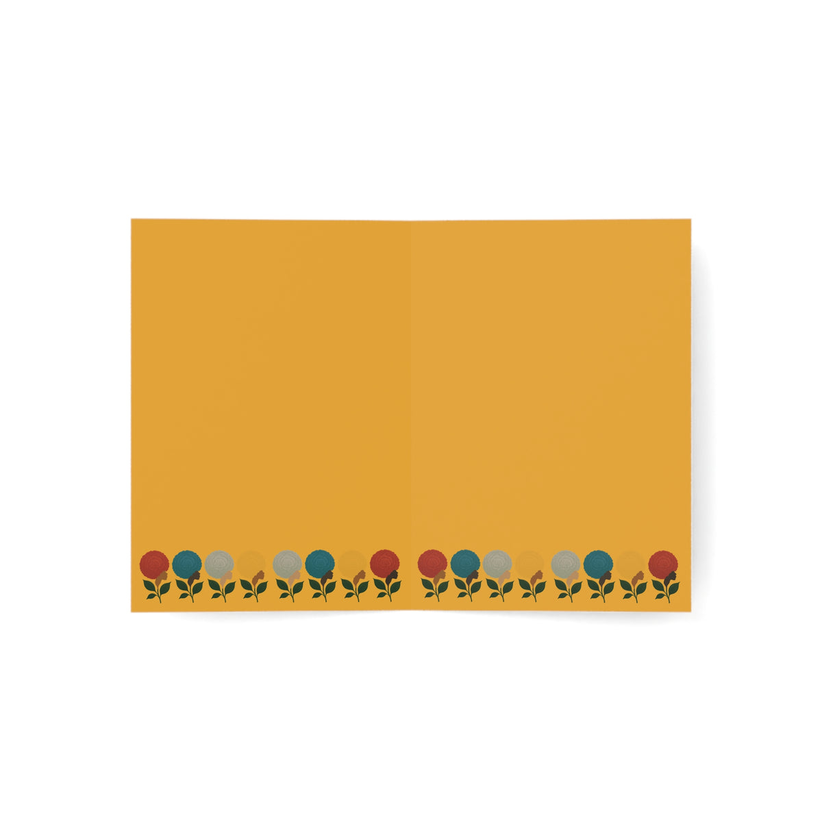 Afro Flowers Greeting Cards - Gold  (1, 10, 30, and 50pcs)