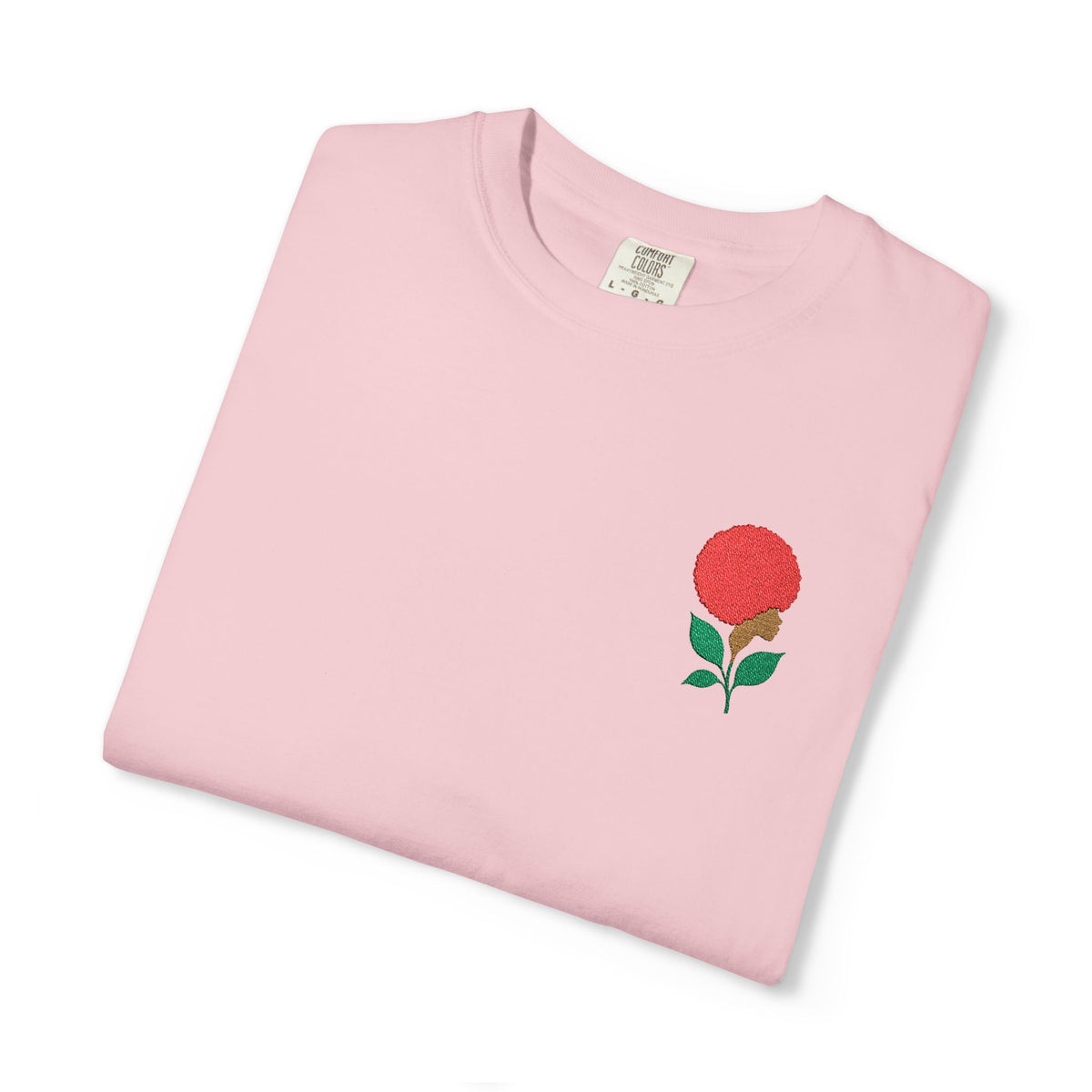 Red Afro Flower - Unisex Garment-Dyed T-shirt