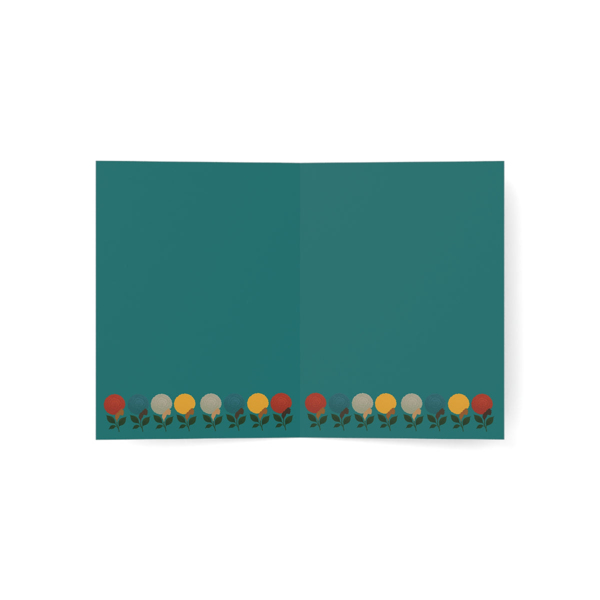 Afro Flowers Greeting Cards Gold  (1, 10, 30, and 50pcs)