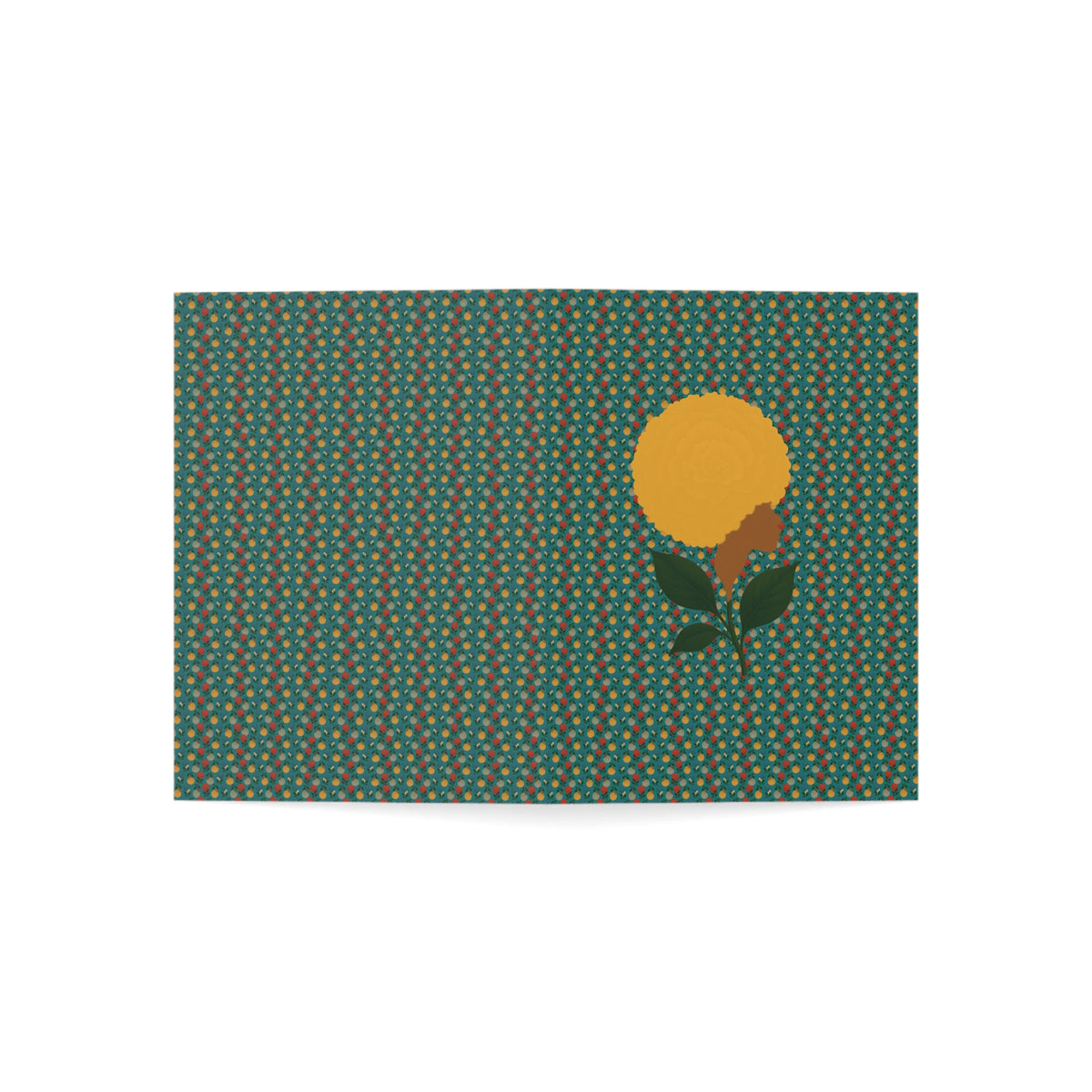 Afro Flowers Greeting Cards Gold  (1, 10, 30, and 50pcs)