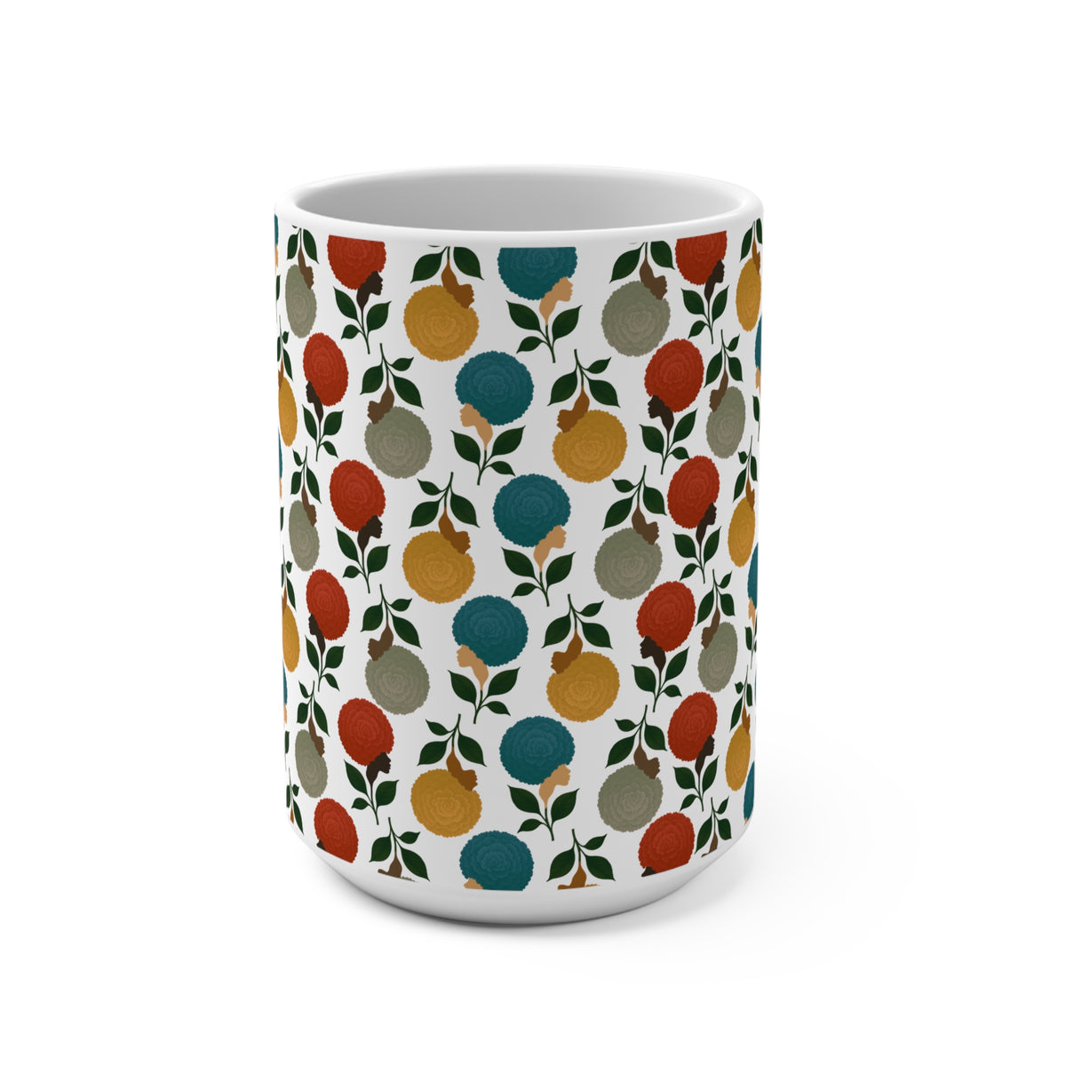 Afro Flowers Mug 15oz