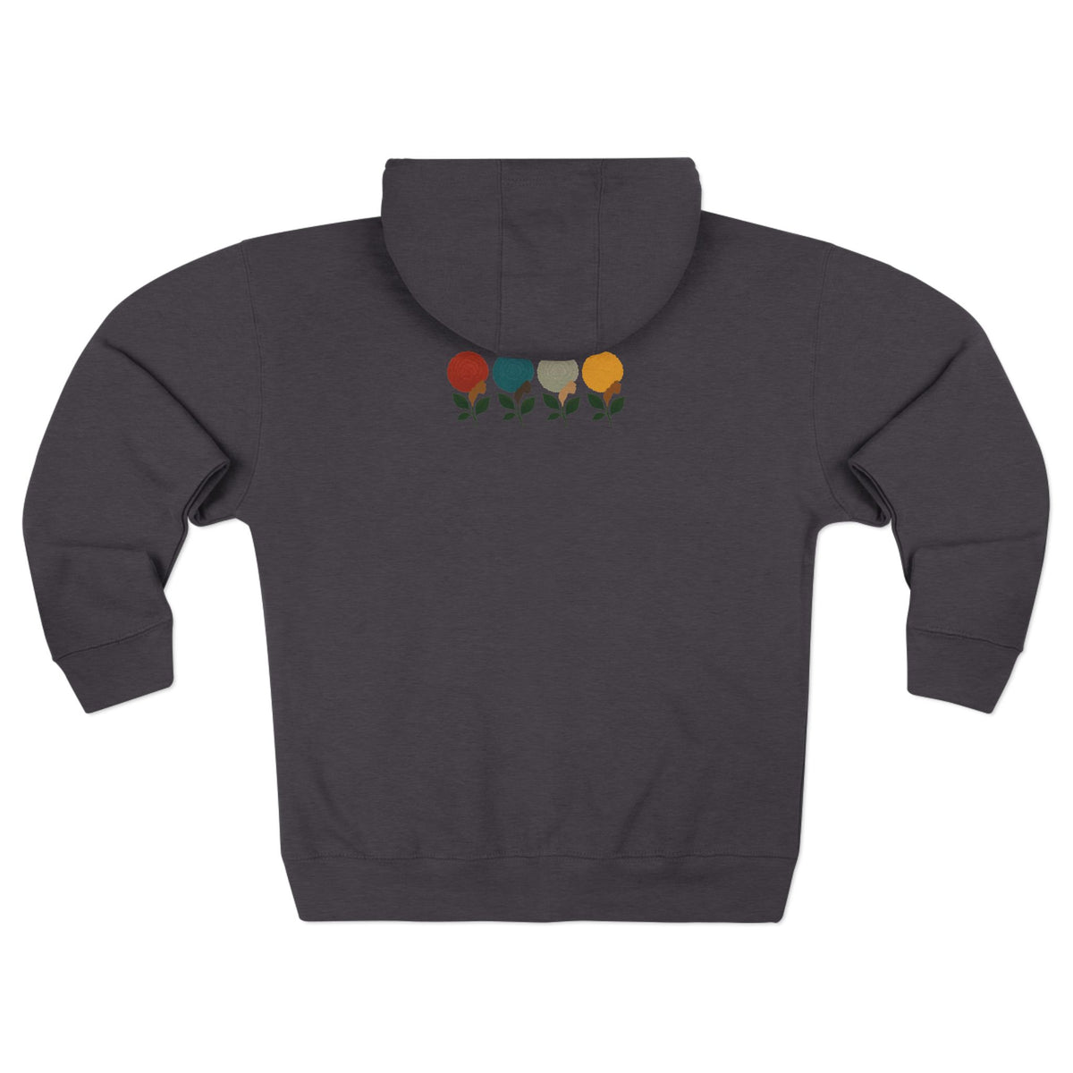 Afro Flowers Unisex Zip Hoodie