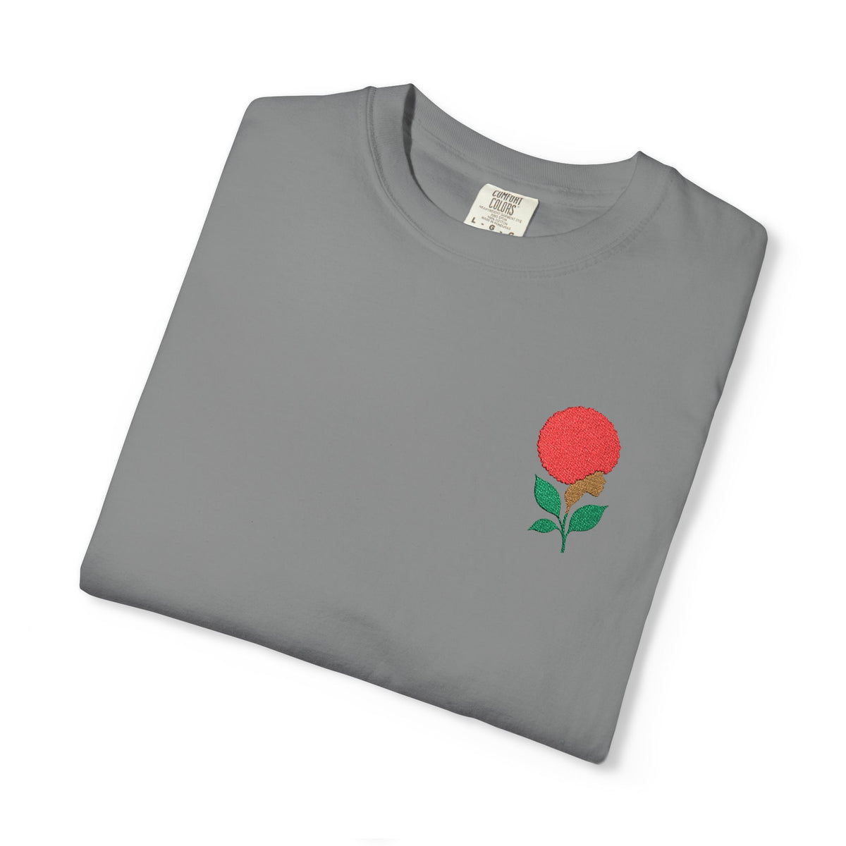 Red Afro Flower - Unisex Garment-Dyed T-shirt