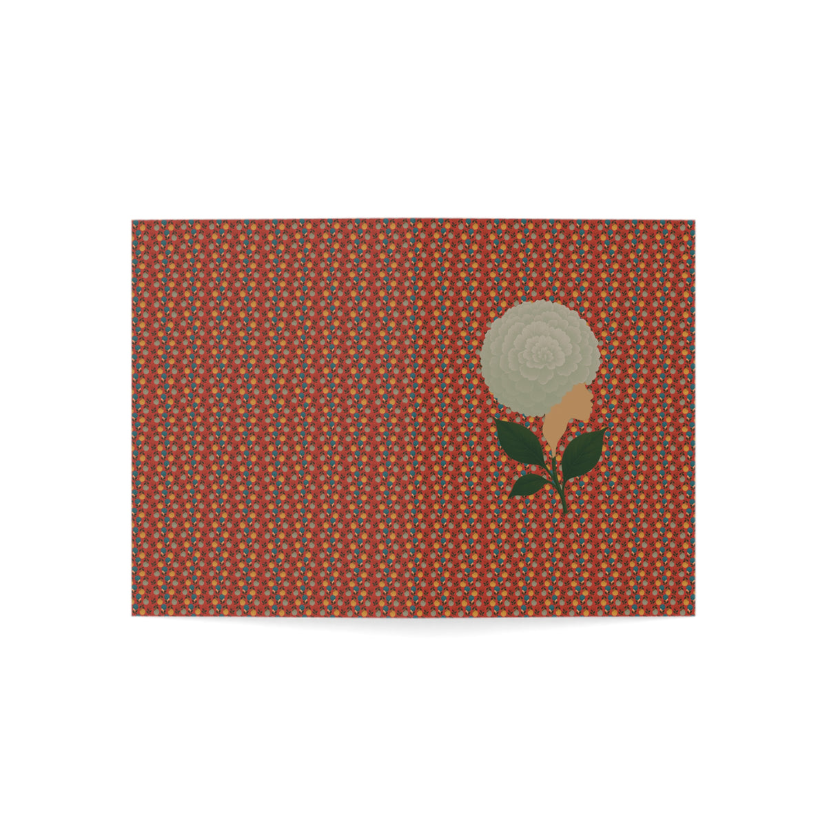 Afro Flowers Greeting Cards Red & Green (1, 10, 30, and 50pcs)