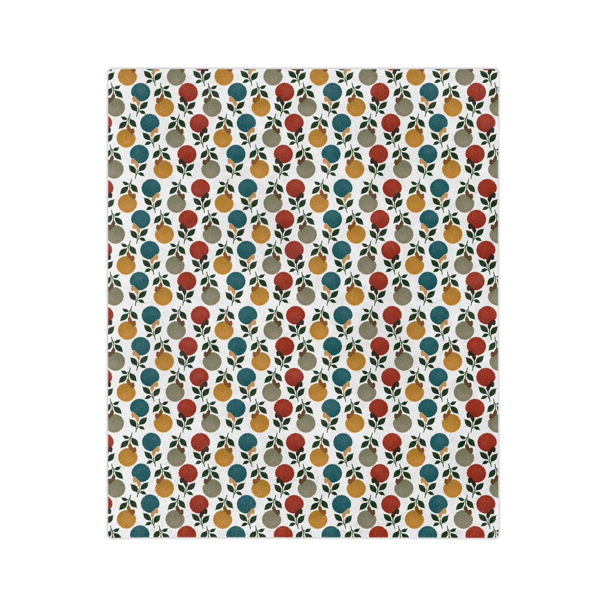 Afro Flower Velveteen Microfiber Blanket