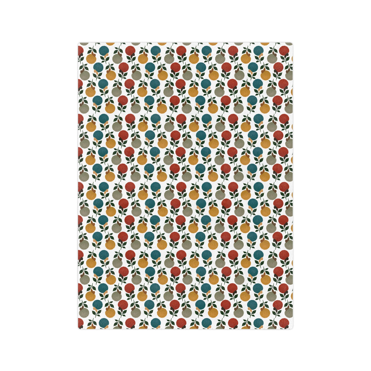 Afro Flower Velveteen Microfiber Blanket