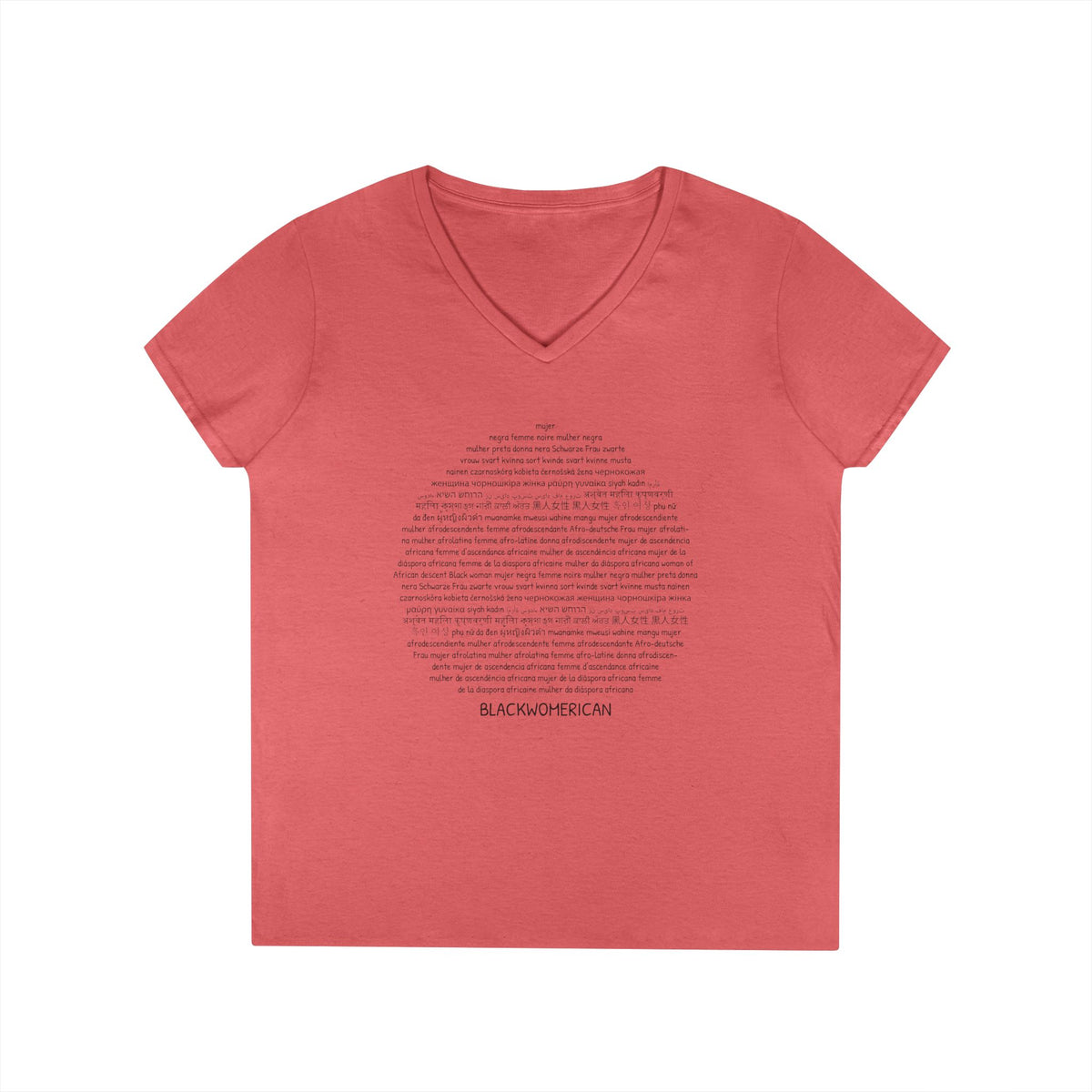 Blackwomerican  Ladies' V-Neck T-Shirt