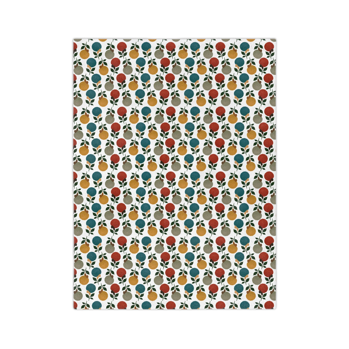 Afro Flower Velveteen Microfiber Blanket