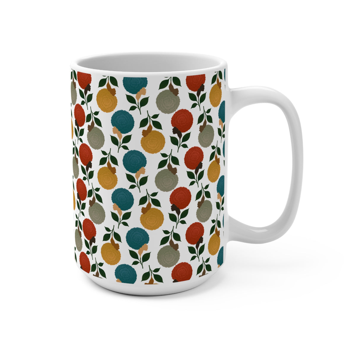 Afro Flowers Mug 15oz
