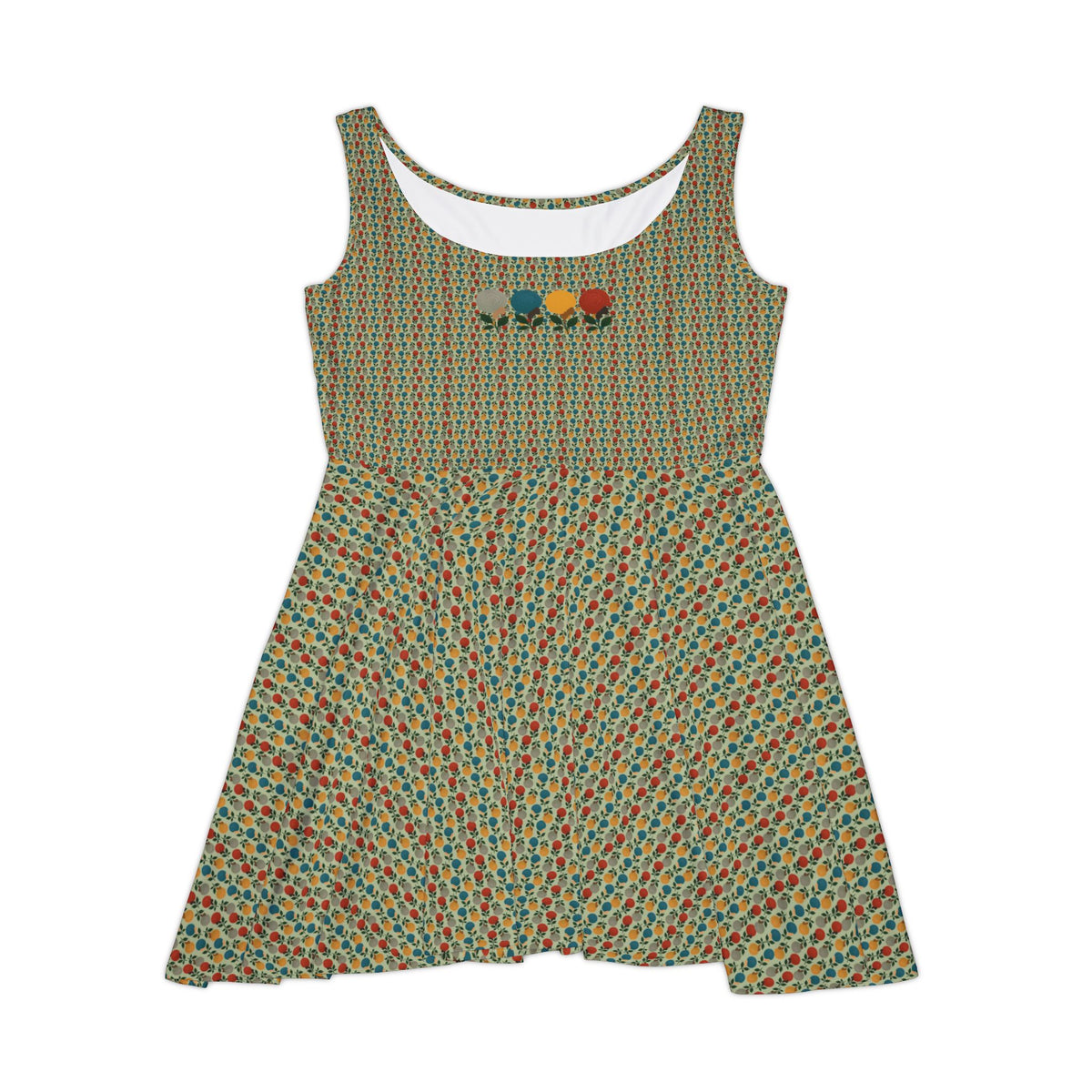 Afro Flowers Women's Skater Dress (AOP)