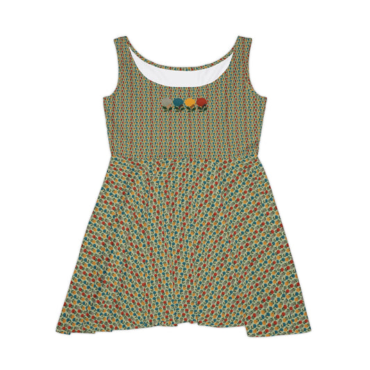 Afro Flowers Women's Skater Dress (AOP)