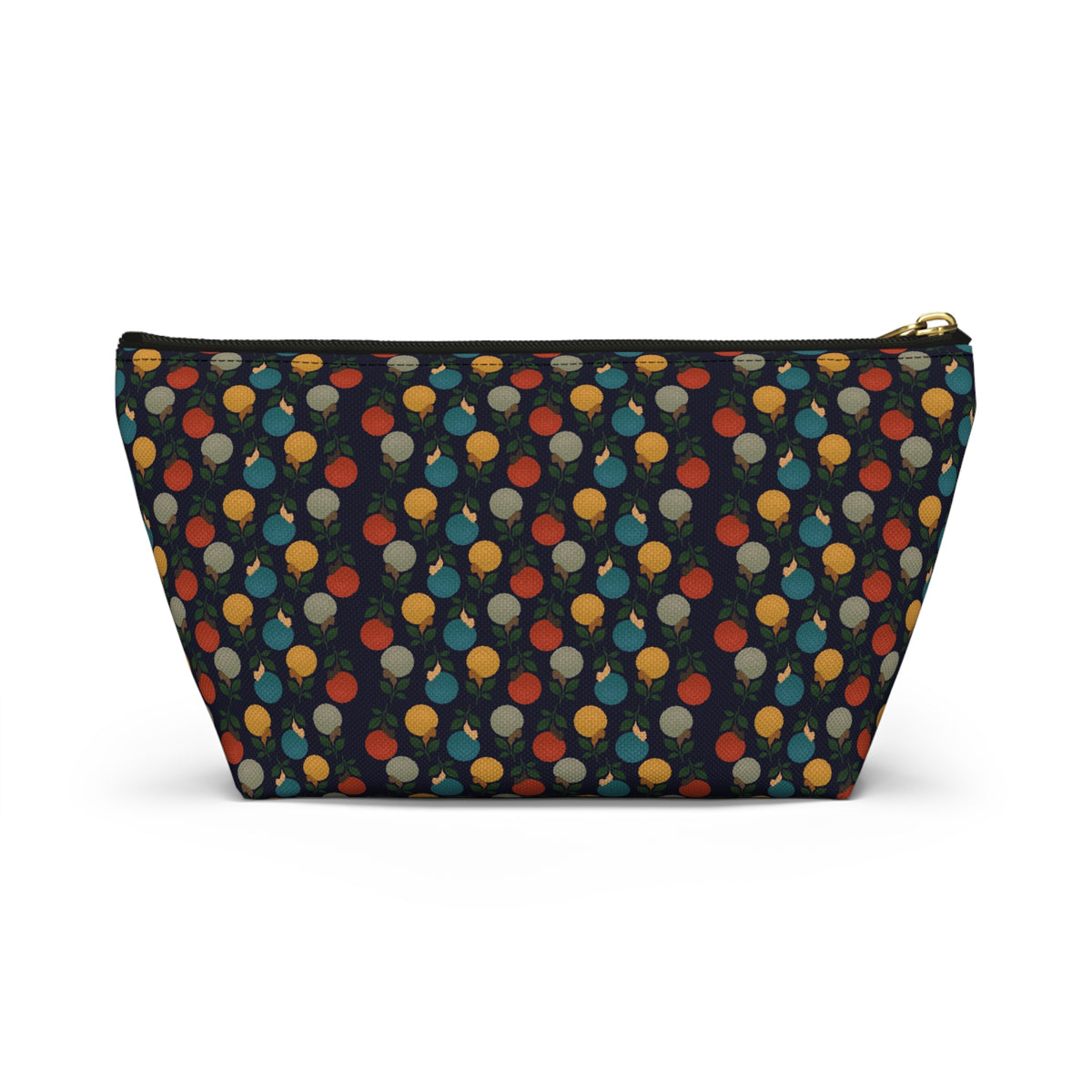 Afro Flowers Accessory Pouch w T-bottom