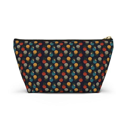 Afro Flowers Accessory Pouch w T-bottom