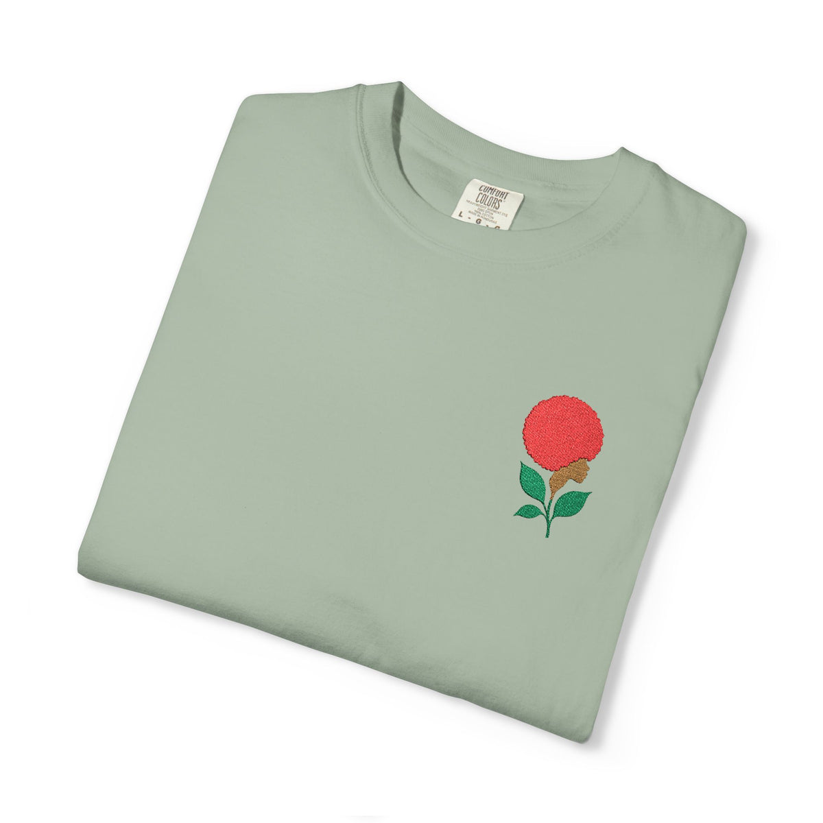 Red Afro Flower - Unisex Garment-Dyed T-shirt