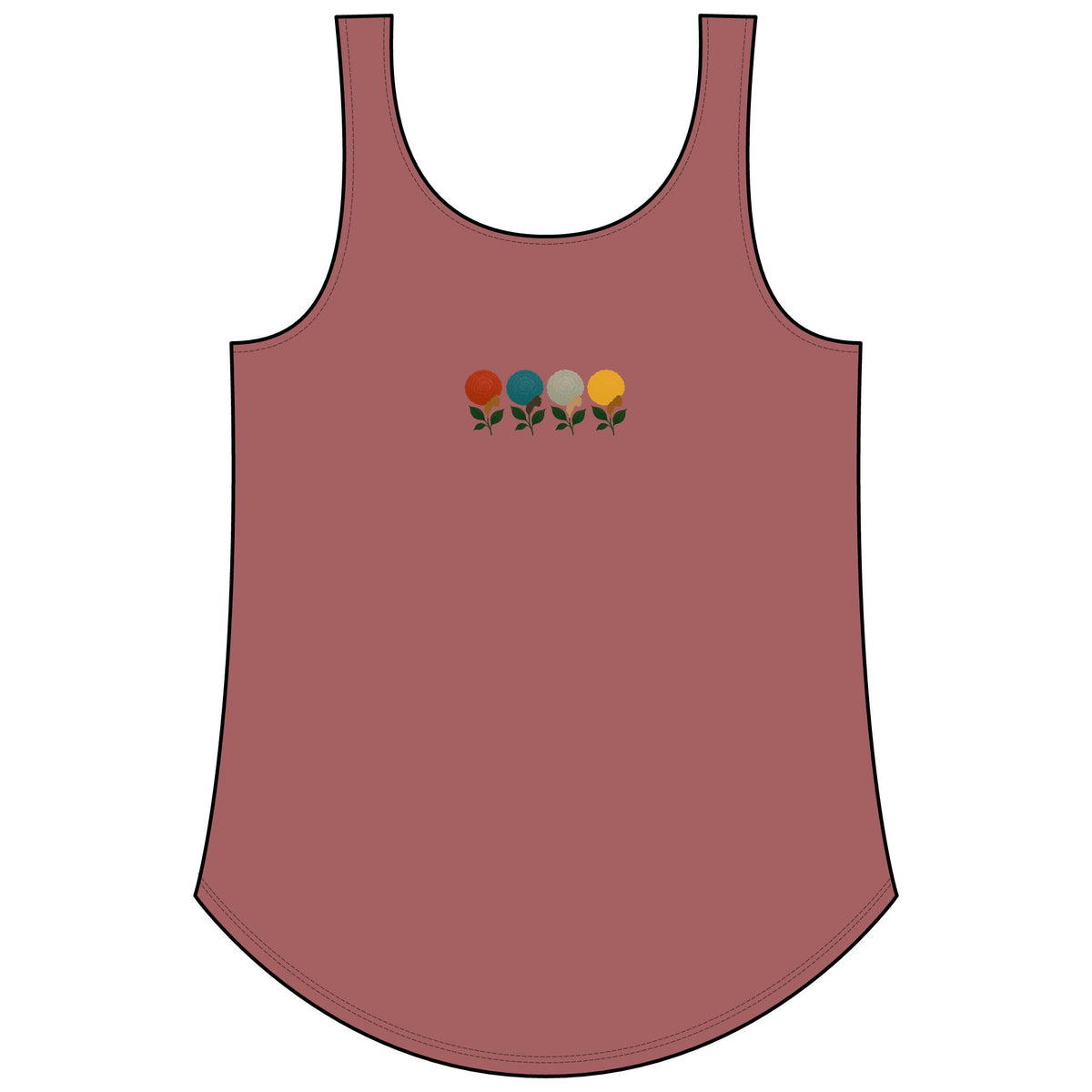 Afro Flowers Women's Festival Tank