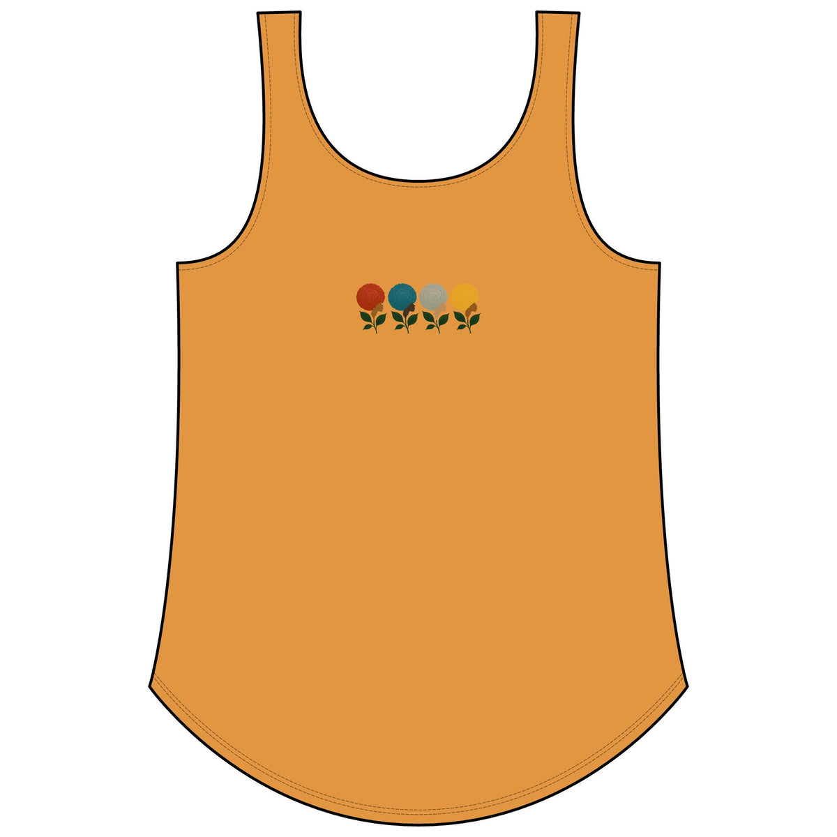 Afro Flowers Women's Festival Tank