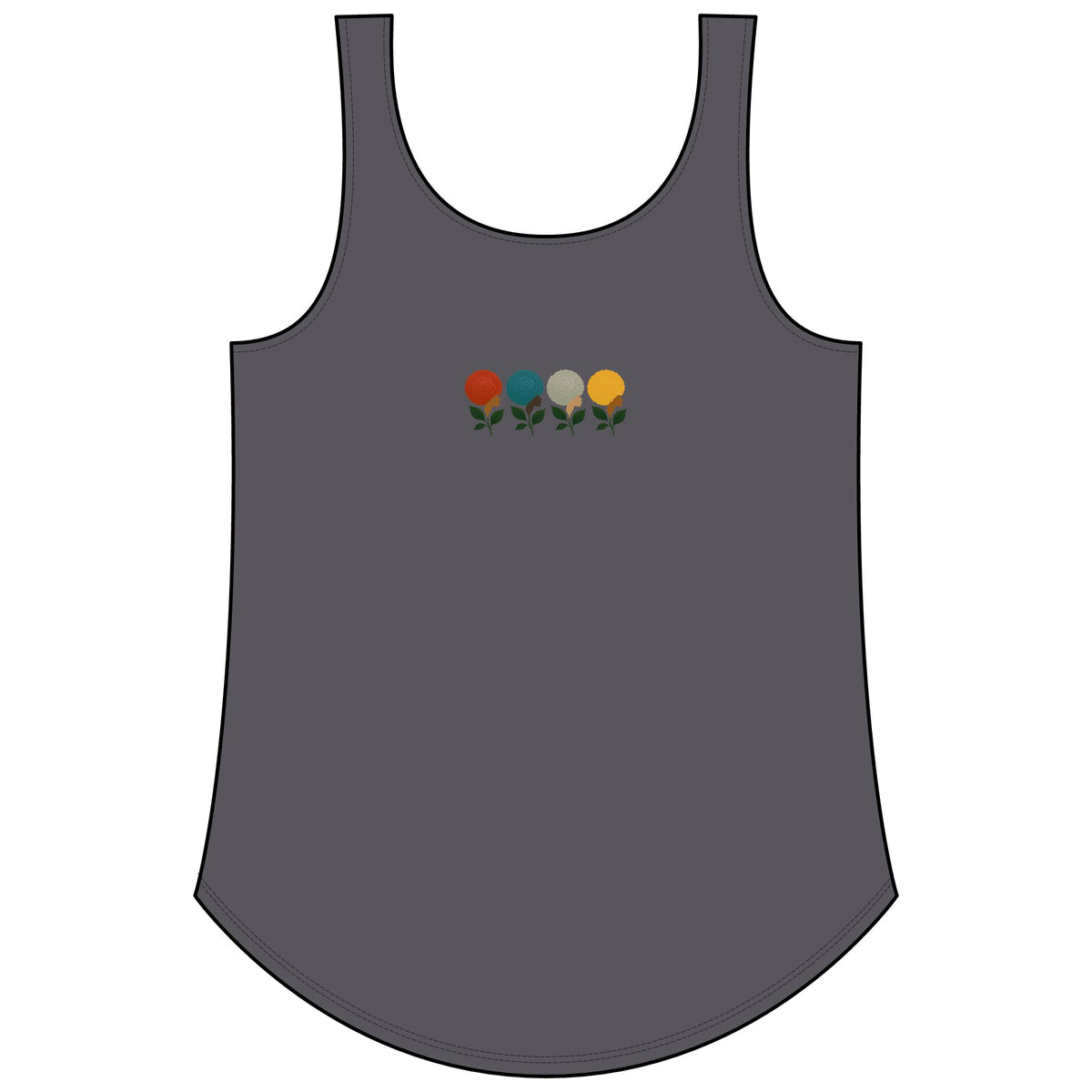 Afro Flowers Women's Festival Tank