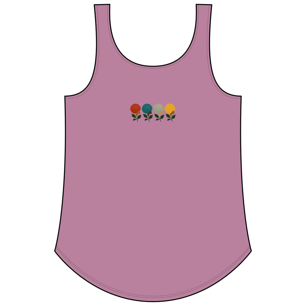 Afro Flowers Women's Festival Tank