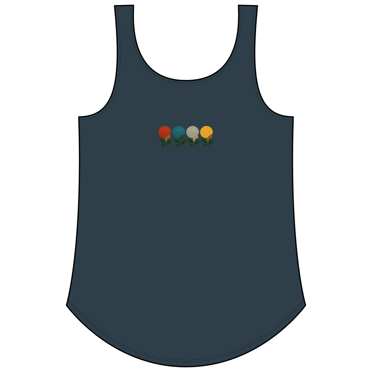 Afro Flowers Women's Festival Tank