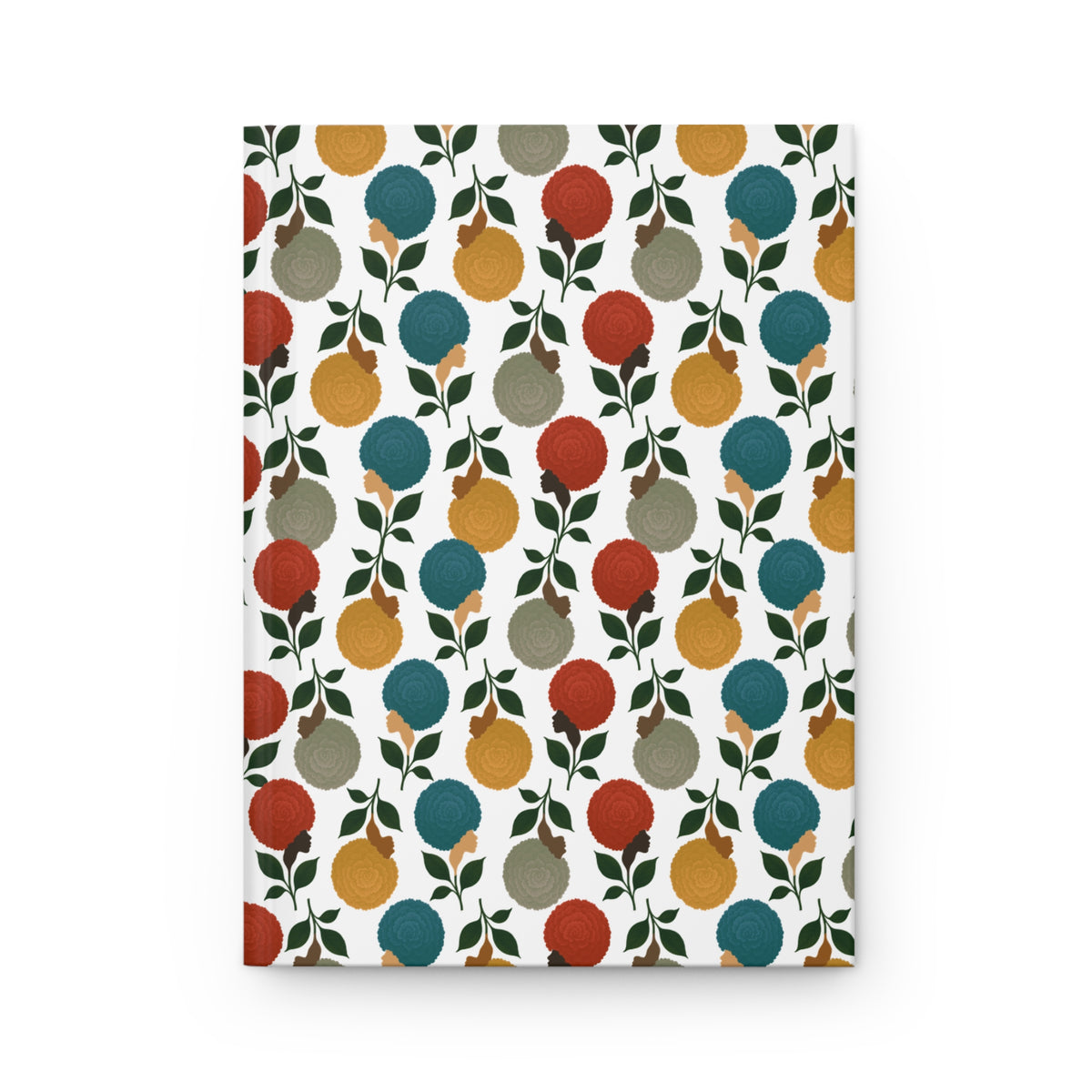 Afro Flowers Hardcover Journal Matte
