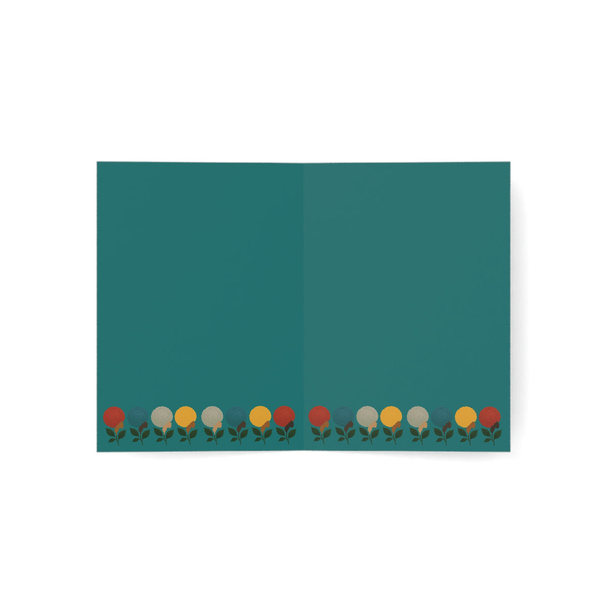 Afro Flowers Greeting Cards Gold  (1, 10, 30, and 50pcs)