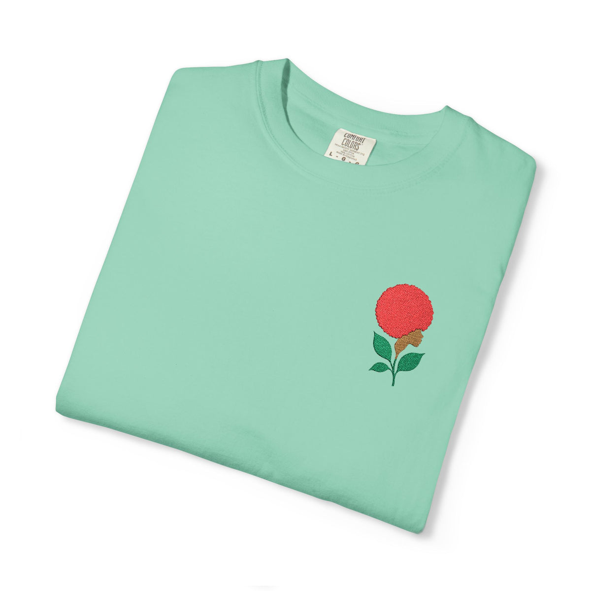 Red Afro Flower - Unisex Garment-Dyed T-shirt