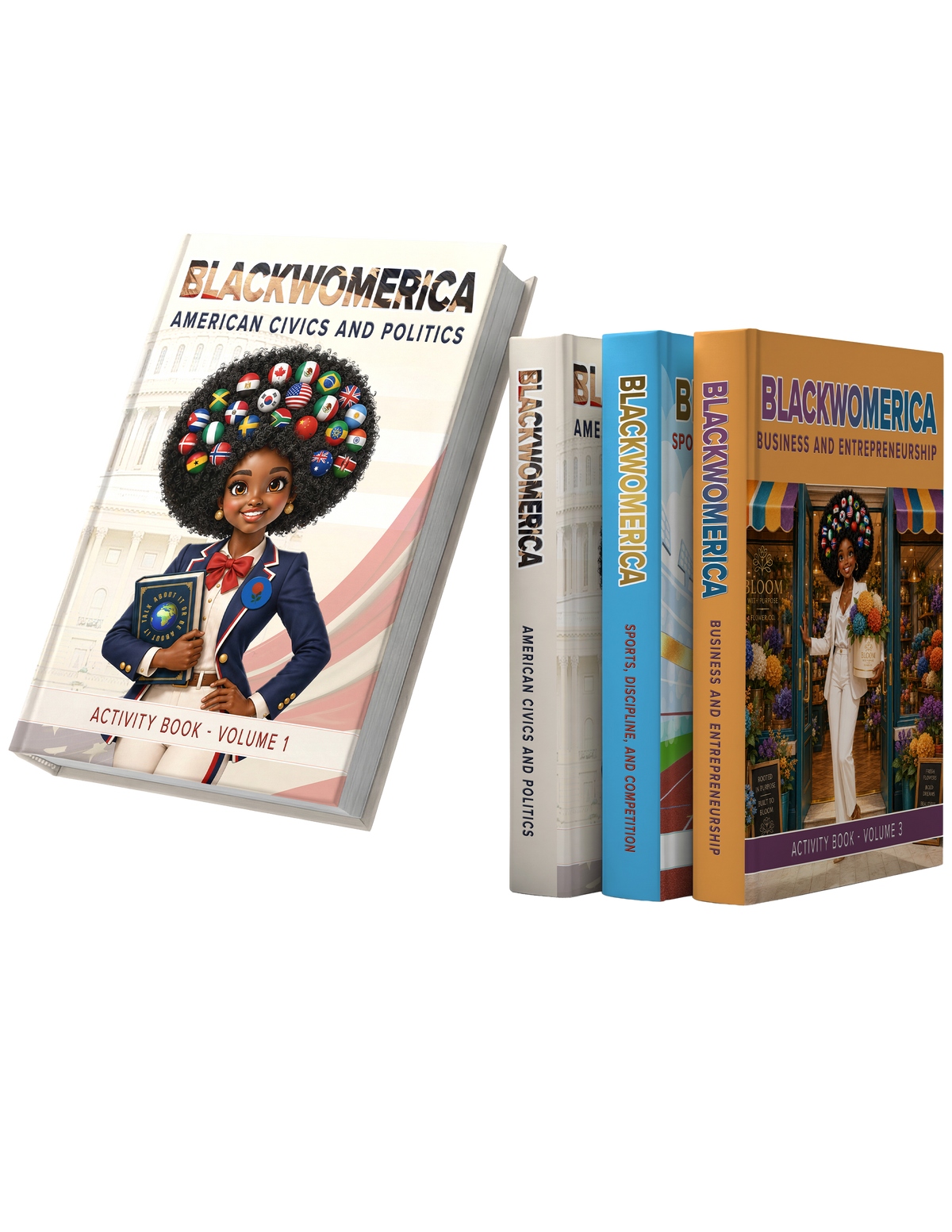 Blackwomerica E-Activity Books 📚 Volumes 1-3